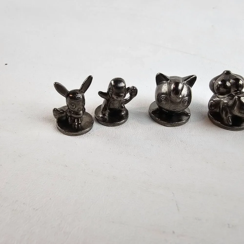 Pokemon Monopoly Metal Tokens Lot of 6 Pikachu Eevee Squirtle Charmander Bulb